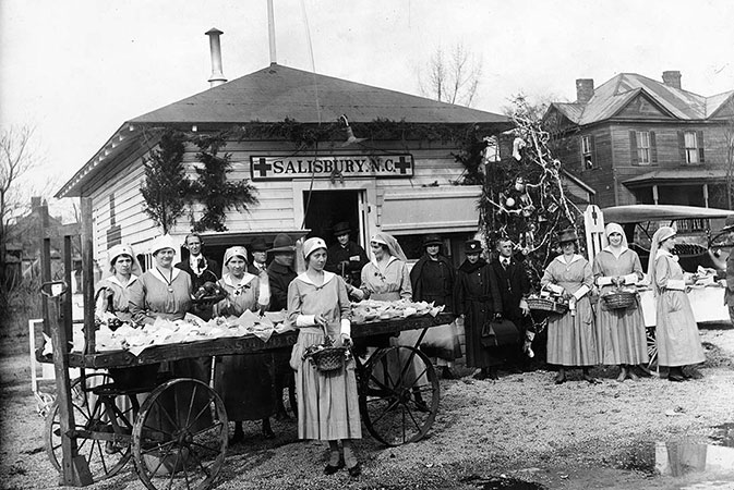 Red Cross Nurses at Salisbury, North Carolina on Christmas Day, 1918