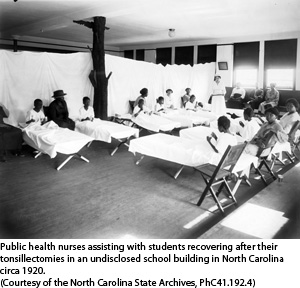 Students after public health treatment, circa 1920